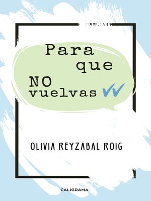 cover image of Para que no vuelvas